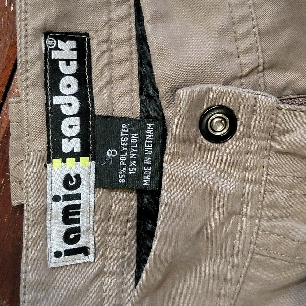 Jamie Sadock golf Capri pants Size 8 Brown Faux Suede - Picture 8 of 8